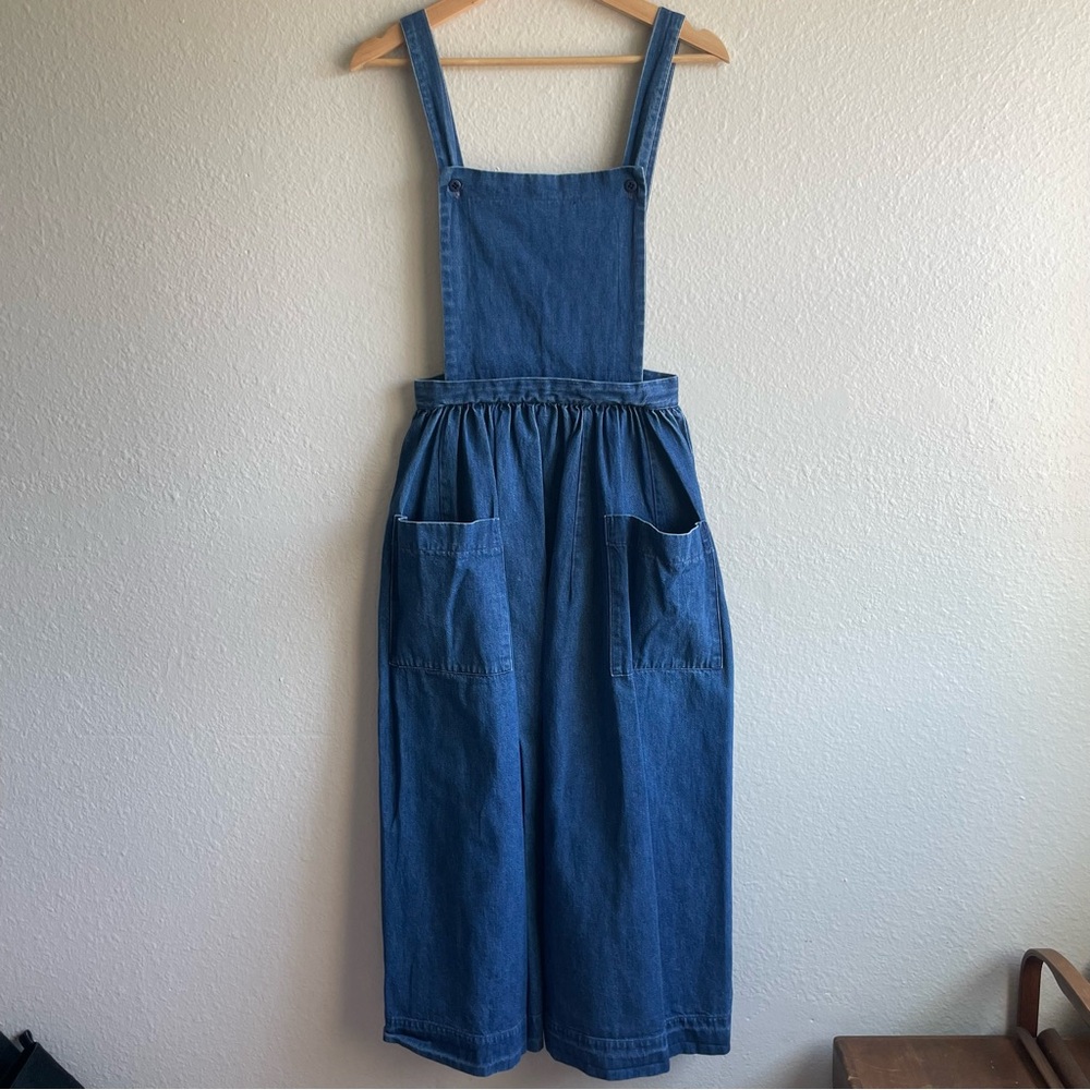 Vintage Ralph Lauren Indigo Denim Overall Apron Pinafore Dress